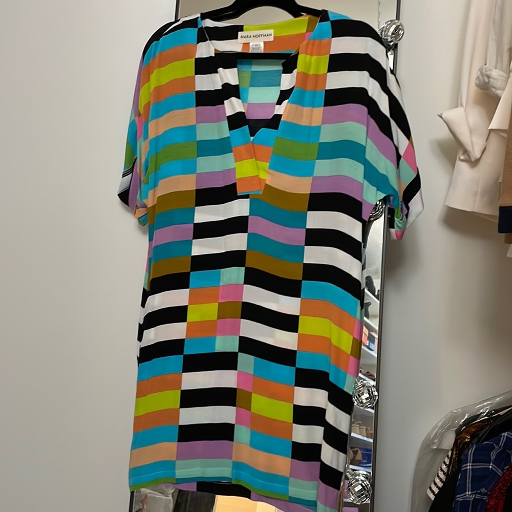 Mara Hoffman color-blocked mini dress. Perfect condition.